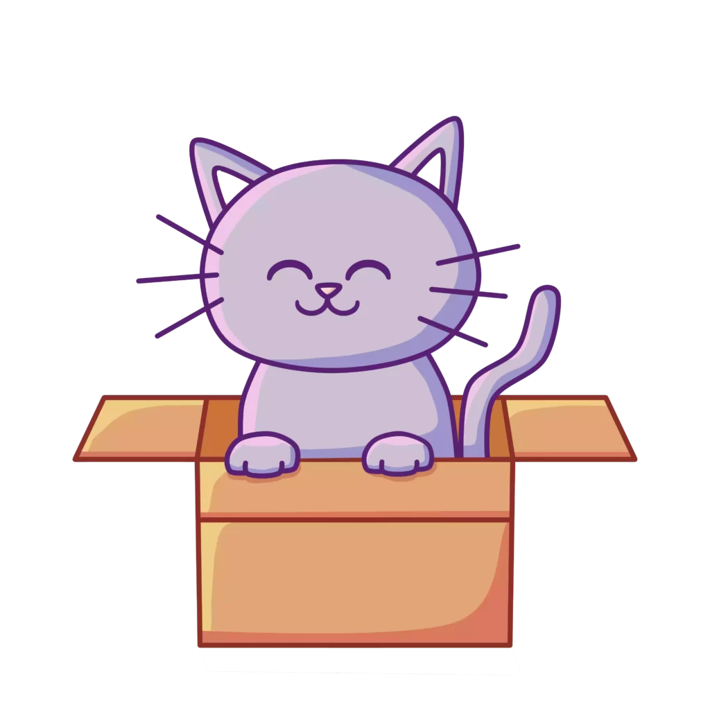 %name cute cat in box png
