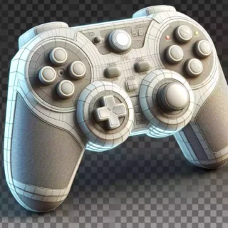 White Gaming Controller png Download 